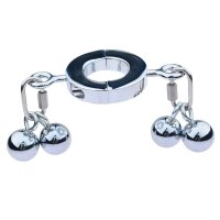MenSteel Metal Ballstretcher with 4 Big Testicle Balls M...