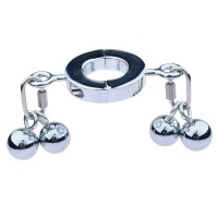 MenSteel Metal Ballstretcher with 4 Big Testicle Balls S...
