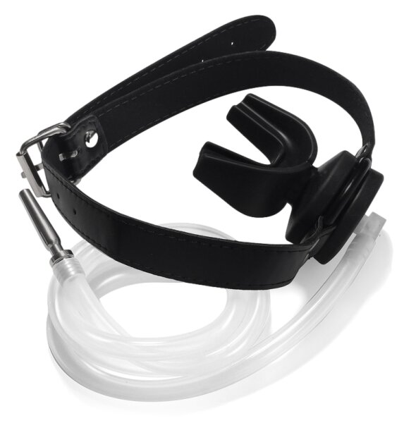KINKgear Penis Plug with Urinal Gag 4 x 0.7cm Black