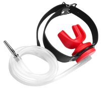 KINKgear Penis Plug with Urinal Gag 4 x 0.7cm Red