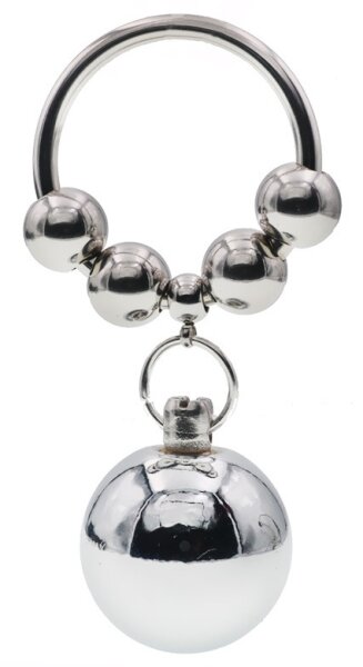 MenSteel Metal Ring with 1 Weight Hanger Ball XL 90g