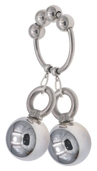 MenSteel Metal Ring with 2 Weight Hanger Balls M 160g