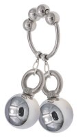 MenSteel Metal Ring with 2 Weight Hanger Balls XXL 160g