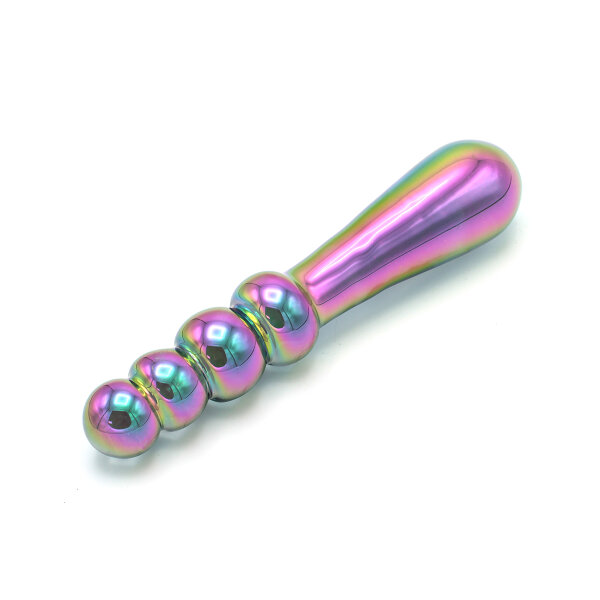 Kiotos Glass Dildo Beads Rainbow 18 cm