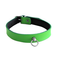 Kiotos Leather Collar Mini O-Ring Green
