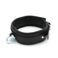 Kiotos Leather Collar with Metal Shackle