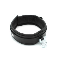 Kiotos Leather Collar with Metal Shackle