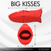 XR Brands Kiss and Tell Silicone Kissing and Vibrating Clitoral Stimulator Red