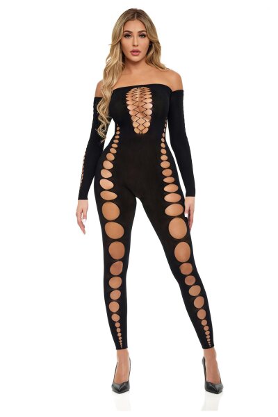 Boujee Gang Bodystocking Black, OS