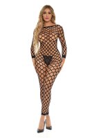 Swipe Right Crotchless Bodystocking Black, OS