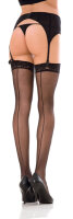 Lace Top Sheer Thigh High W. Backseam, OS