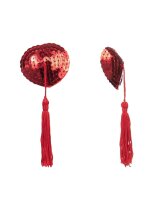 Amorable by Rimba Nipple Covers mit Fransen Rot
