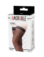 Amorable by Rimba Fishnet Stockings One Size Black