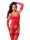 Amorable by Rimba Korsett-Set mit G-String, Handschuhen und Str&uuml;mpfen Rot S/M