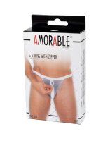 Amorable by Rimba Transparent thong with zipper One Size...