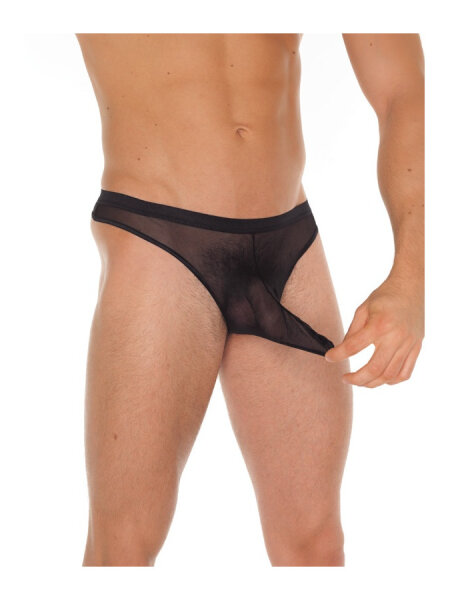 Amorable by Rimba Transparenter String mit Penis Sleeve Einheitsgr&ouml;&szlig;e Schwarz
