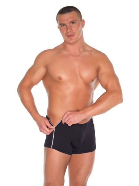 Amorable by Rimba Boxershorts mit 2 Rei&szlig;verschl&uuml;ssen Einheitsgr&ouml;&szlig;e Schwarz