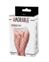 Amorable by Rimba Pantyhose with Suspenders One size Black