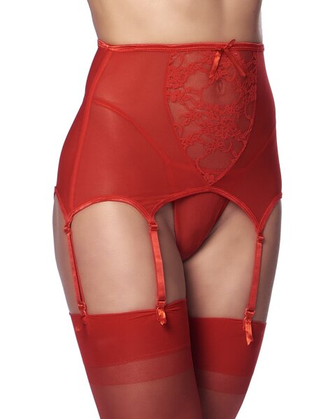 Amorable Strapshalter mit G-String und Str&uuml;mpfen Rot S-M
