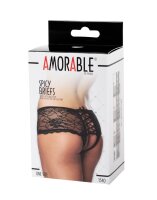 Amorable Open-Back Panty Black One Size