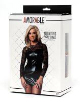 Amorable Mini Dress in Wetlook Black XL