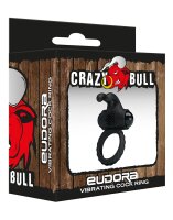 Crazy Bull Eudora Penisring mit Vibration Schwarz &Oslash; 2,5 cm