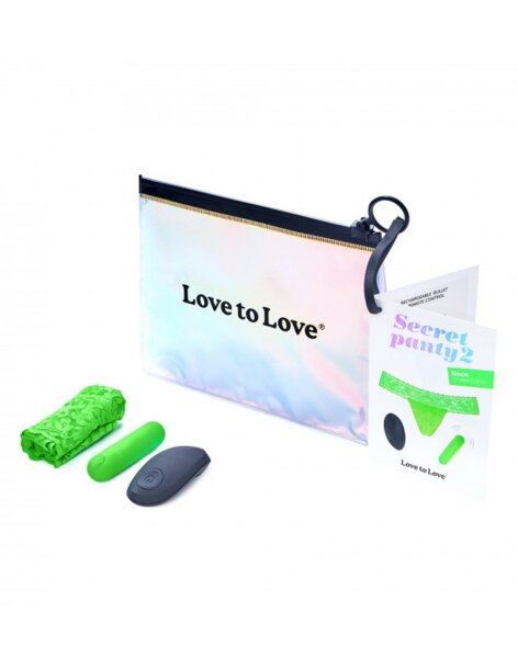 Love to Love Secret Panty 2 Panty Vibrator with remote control Green
