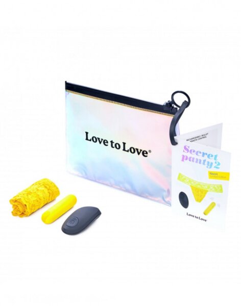 Love to Love Secret Panty 2 Panty Vibrator with remote control Yellow
