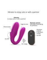 Love to Love Match Up Couple Vibrator with Remote Control Pink