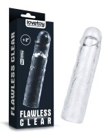 LoveToy Flawless Clear Penis Sleeve + 2" / 5 cm...
