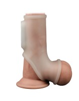 LoveToy Silk Knights Ring Vibrating Penis Sleeve White