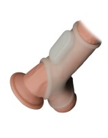 LoveToy Silk Knights Ring Vibrating Penis Sleeve White