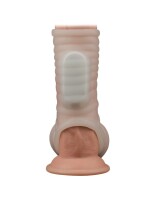 LoveToy Wave Knights Ring Vibrating Penis Sleeve White