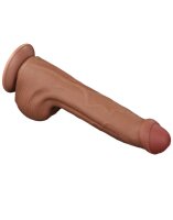 LoveToy - Sliding Skin Dildo 29 cm - Brown