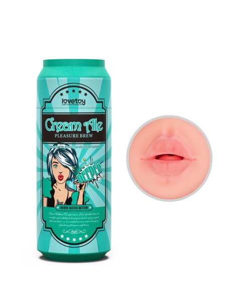 LoveToy - Pleasure Brew Cream Ale Mouth Masturbator - Green & Nude
