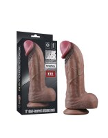 LoveToy Dual Layered Silicone Dildo XXL 28 cm (&Oslash;7.4 cm) Brown