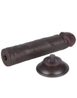 LoveToy - Sliding Skin Dildo 20 cm (&Oslash; 3.8 cm)  - Black