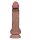 LoveToy - Dual Layered Silicone Dildo 19.5 cm (&Oslash; 3.7 cm) - Brown