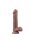LoveToy - Dual Layered Silicone Dildo 20.5 cm (&Oslash; 4 cm) - Brown