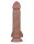 LoveToy - Dual Layered Silicone Dildo 20.5 cm (&Oslash; 4 cm) - Brown