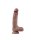 LoveToy - Dual Layered Silicone Dildo 21.5 cm (&Oslash; 4.2 cm) - Brown