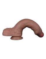 LoveToy - Dual Layered Silicone Dildo 22 cm (&Oslash; 4.2 cm) - Brown