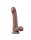 LoveToy - Dual Layered Silicone Dildo 22.5 cm (&Oslash; 4.2 cm) - Brown