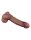 LoveToy - Dual Layered Silicone Dildo 22.5 cm (&Oslash; 4.2 cm) - Brown