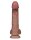 LoveToy - Dual Layered Silicone Dildo 22.5 cm (&Oslash; 4.2 cm) - Brown