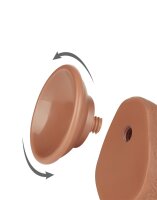 LoveToy - Sliding Skin Dildo 19.5 cm (&Oslash; 3.5 cm) - Brown