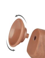 LoveToy - Sliding Skin Dildo 20.8 cm (&Oslash; 4 cm) - Brown