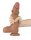 LoveToy - Sliding Skin Dildo 22 cm (&Oslash; 4.3 cm) - Brown