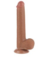 LoveToy - Sliding Skin Dildo 22 cm (&Oslash; 3.7 cm) - Brown