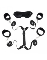 Rimba Soft Bondage Fesselset f&uuml;rs Bett Schwarz
